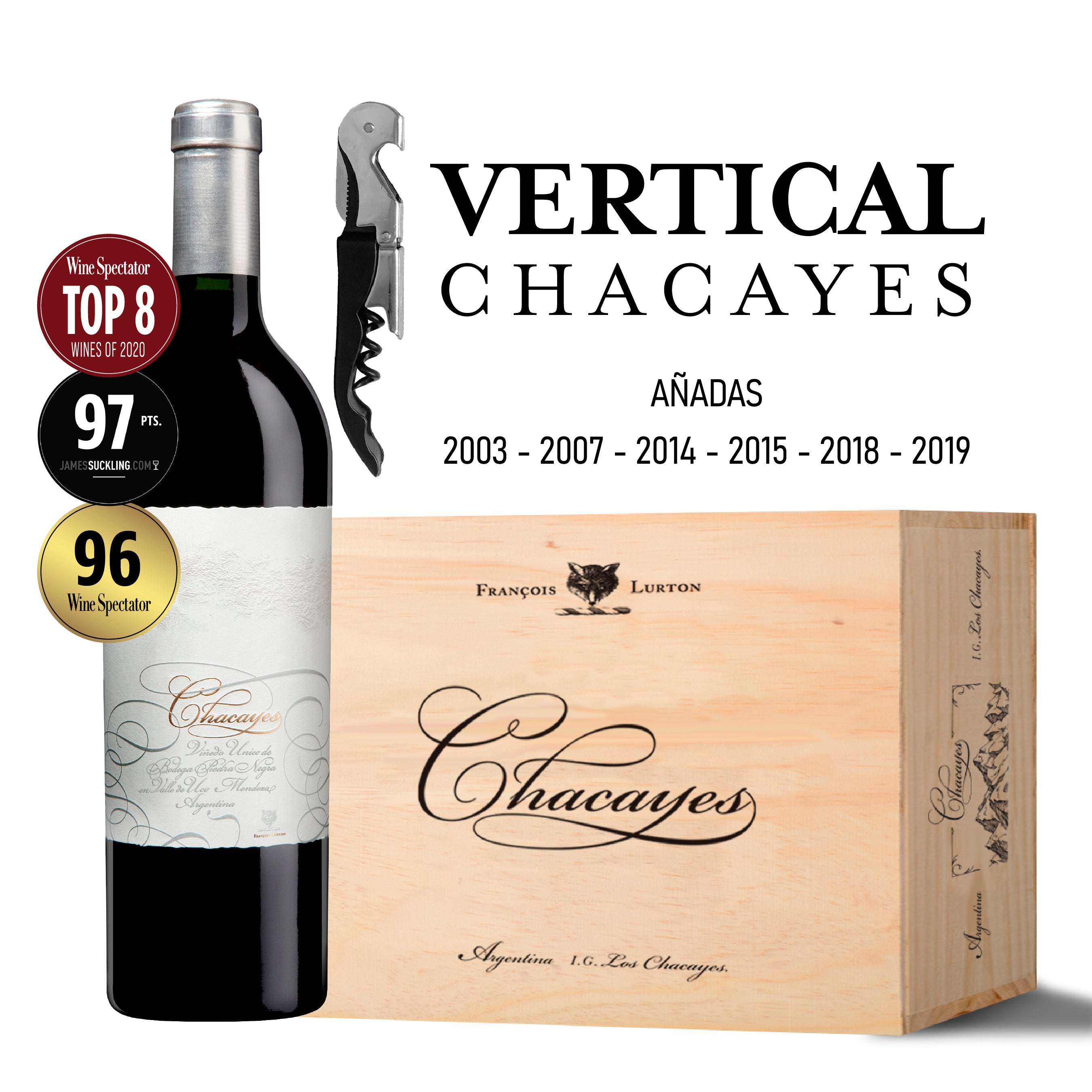 Vertical Chacayes + Sacacorchos de Regalo