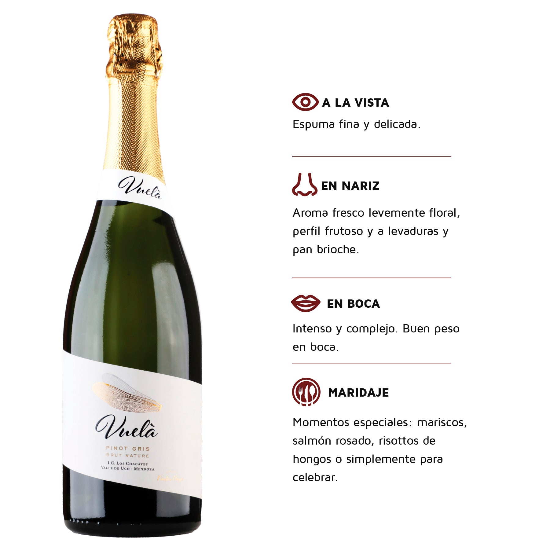 Espumante Vuelá Blanco Brut Nature